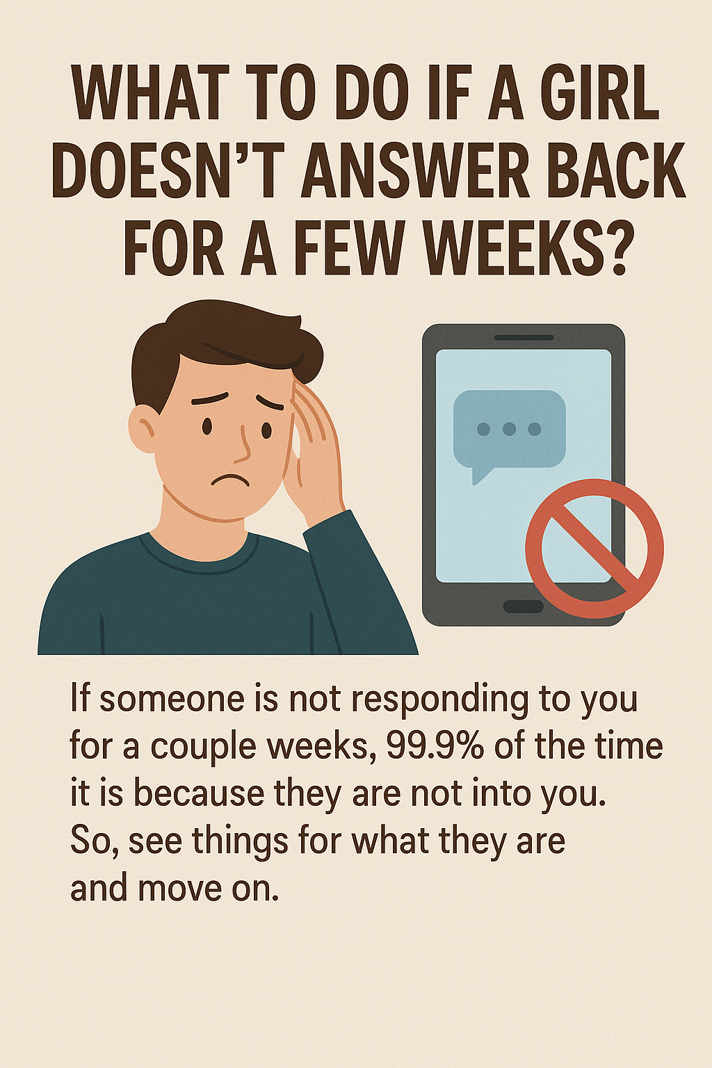 What to Do If a Girl Doesn’t Answer Back for a Few Weeks?